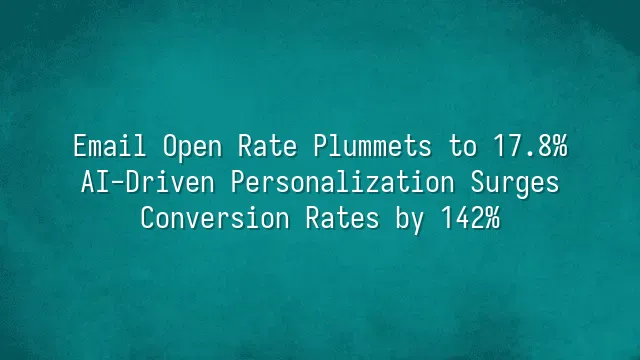 Email Open Rate Plummets to 17.8%? AI-Driven Personalization Surges Conversion Rates by 142%