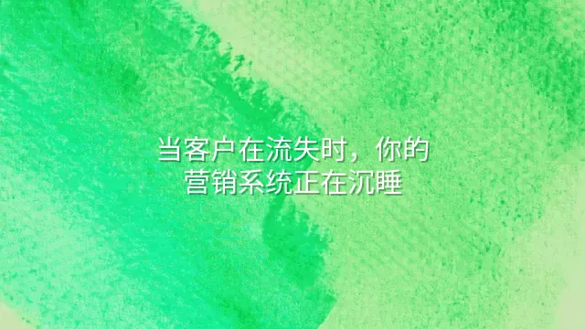 当客户在流失时，你的营销系统正在沉睡