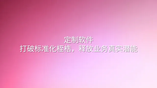 定制软件：打破标准化桎梏，释放业务真实潜能