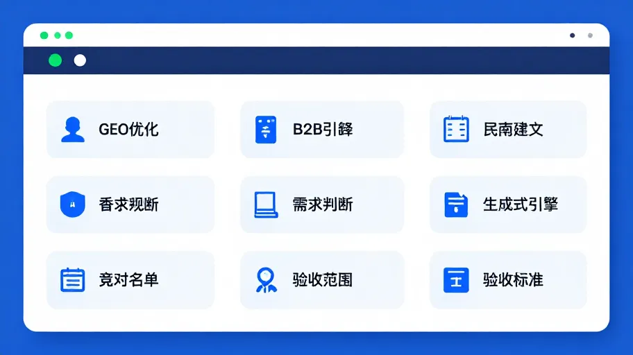 GEO优化：企业如何判断需求、实施范围与验收标准
