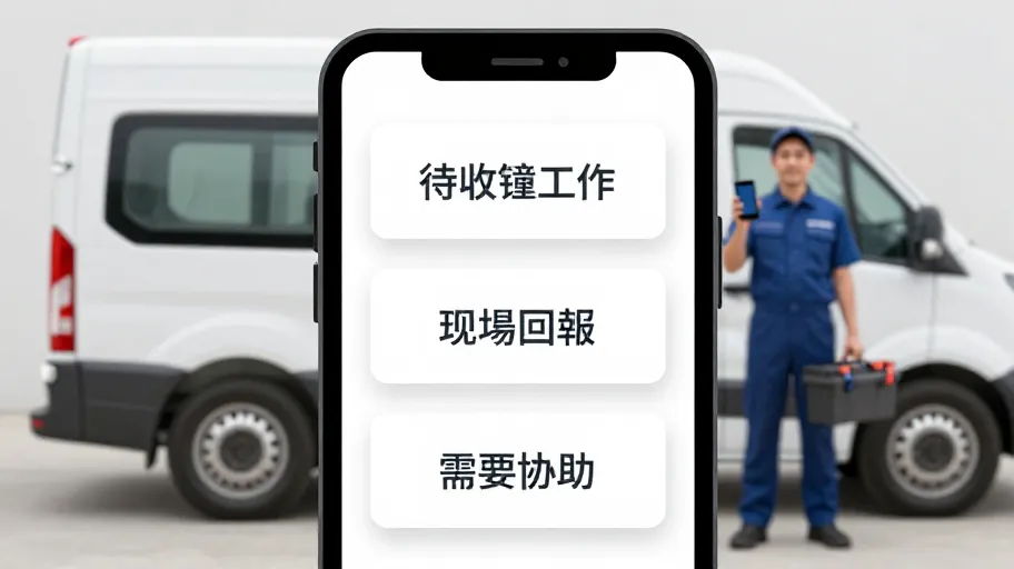 師傅做完工沒有填單，先看看手機第一頁要求他做甚麼